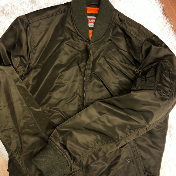 levis leather varsity bomber jacket
